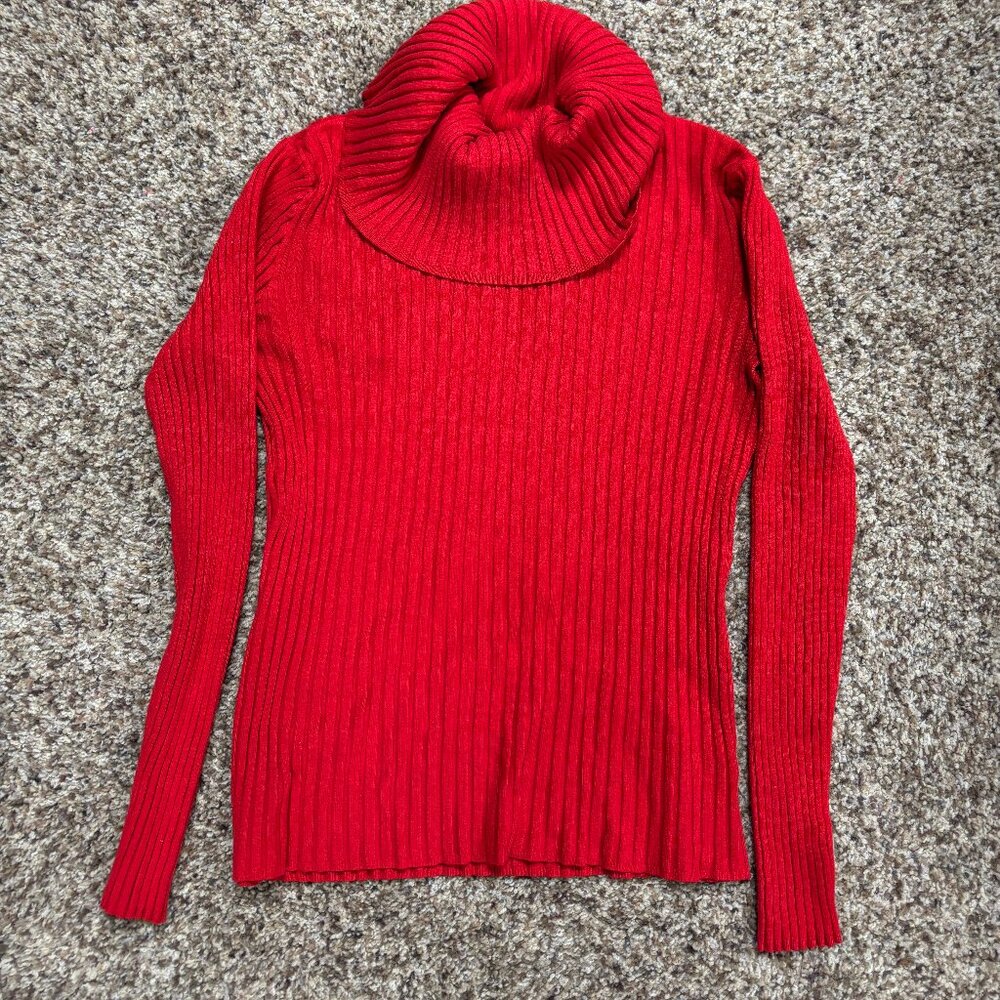 Apt 9 Cowlneck / Turtleneck Ribbed Sweater - Women's Size L - Preowned - 2108